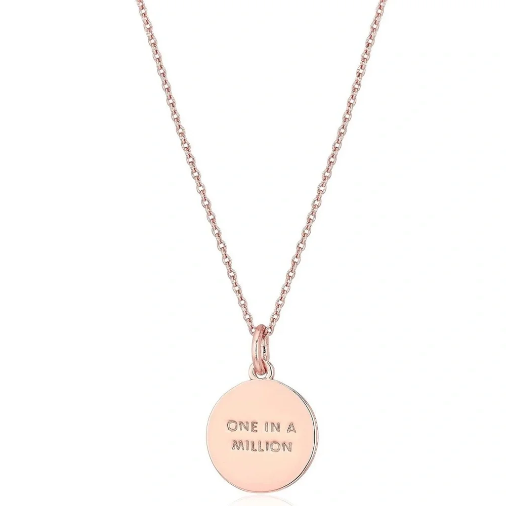 Kate Spade New York Initial E Pendant Necklace Rose Gold